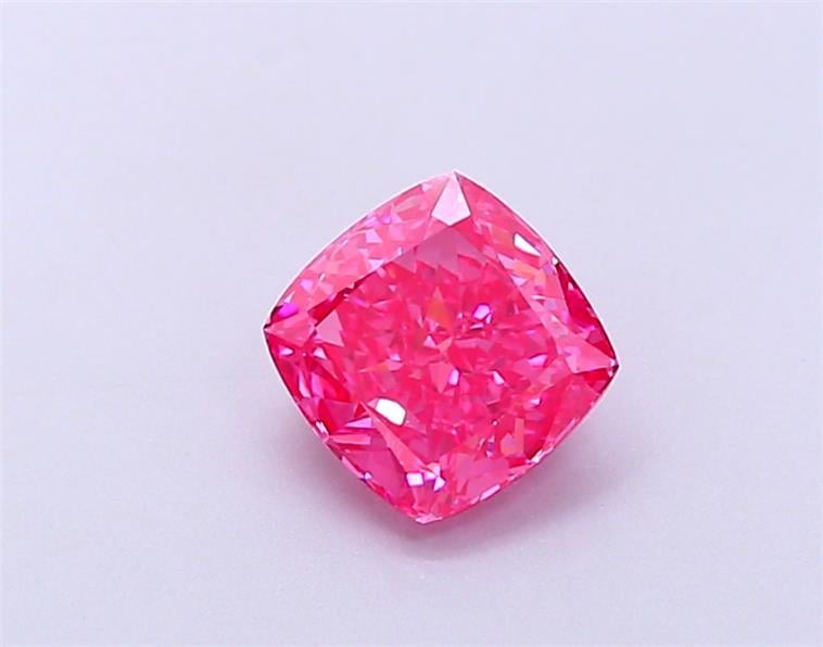 1.04 Ct. Fancy Vivid  Pink Cushion Lab Grown Diamond