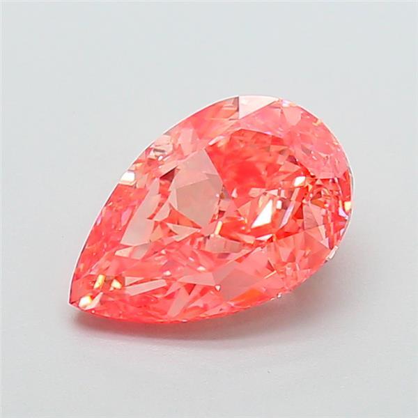 2.83 Ct. Fancy Vivid  Pink Pear Lab Grown Diamond