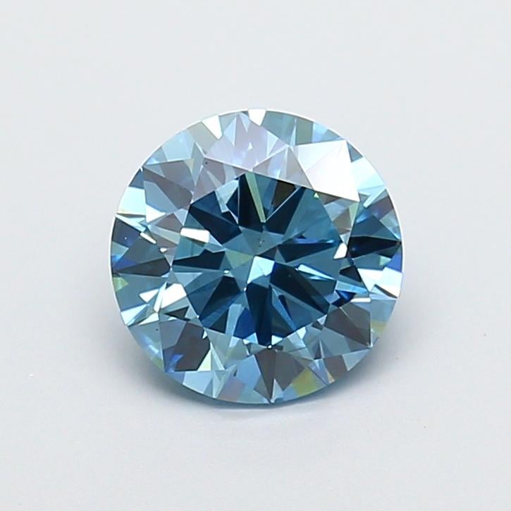 2.06 Ct. Fancy Vivid  Blue Round Lab Grown Diamond