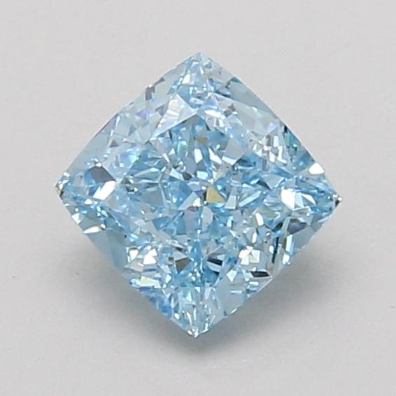 1.08 Ct. Fancy Vivid Blue Cushion Lab Grown Diamond