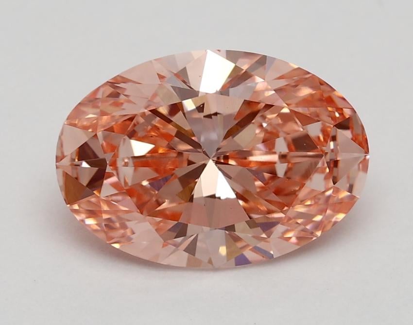 2.00 Ct. Fancy Vivid Pink Oval Lab Grown Diamond