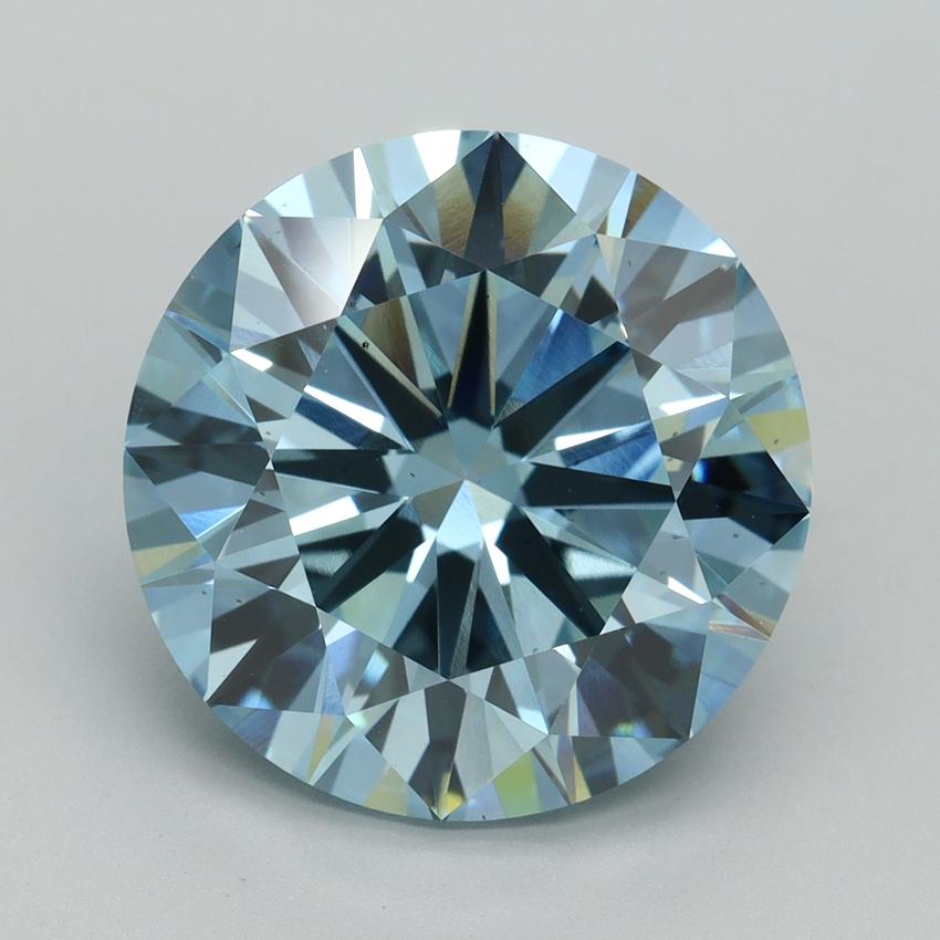 9.30 Ct. Fancy Vivid Blue Round Lab Grown Diamond
