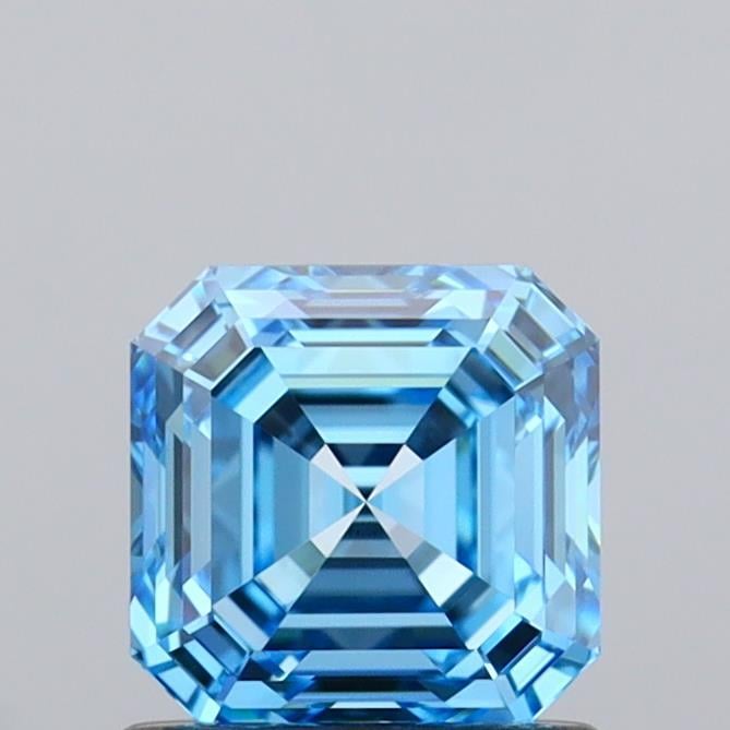 1.06 Ct. Fancy Vivid Blue Asscher Lab Grown Diamond