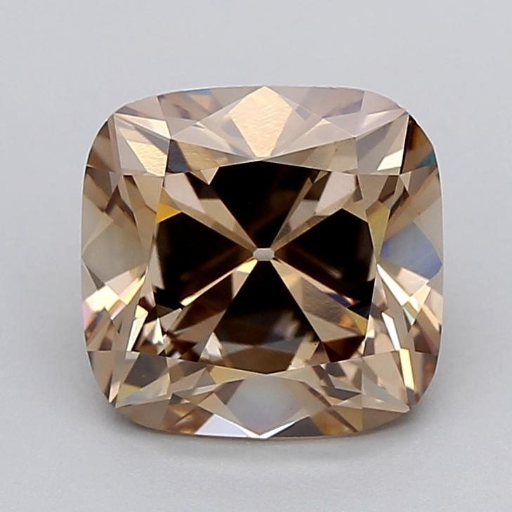 2.73 Ct. Light  Brown Cushion Lab Grown Diamond