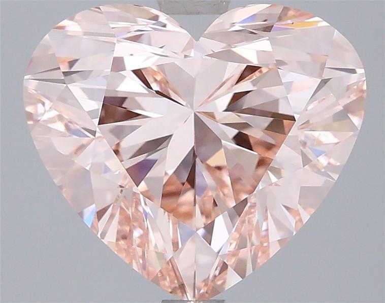 4.02 Ct. Fancy Intense Pink Heart Lab Grown Diamond