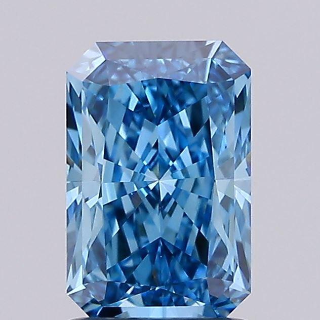 1.57 Ct. Fancy Vivid Blue Radiant Lab Grown Diamond