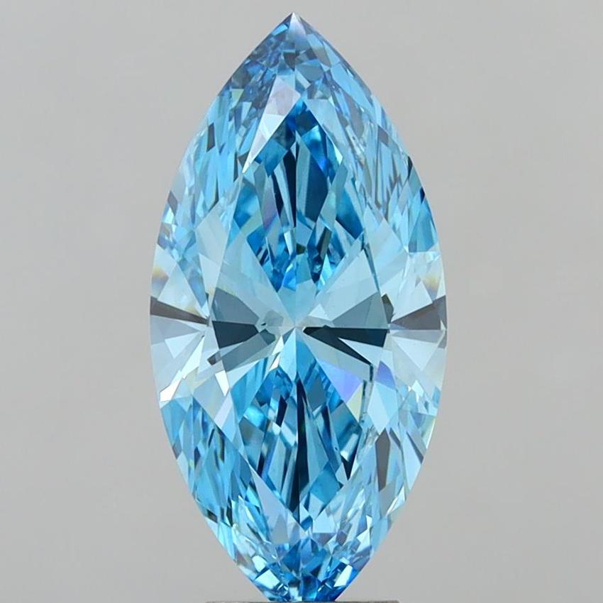 5.10 Ct. Fancy Vivid Blue Marquise Lab Grown Diamond