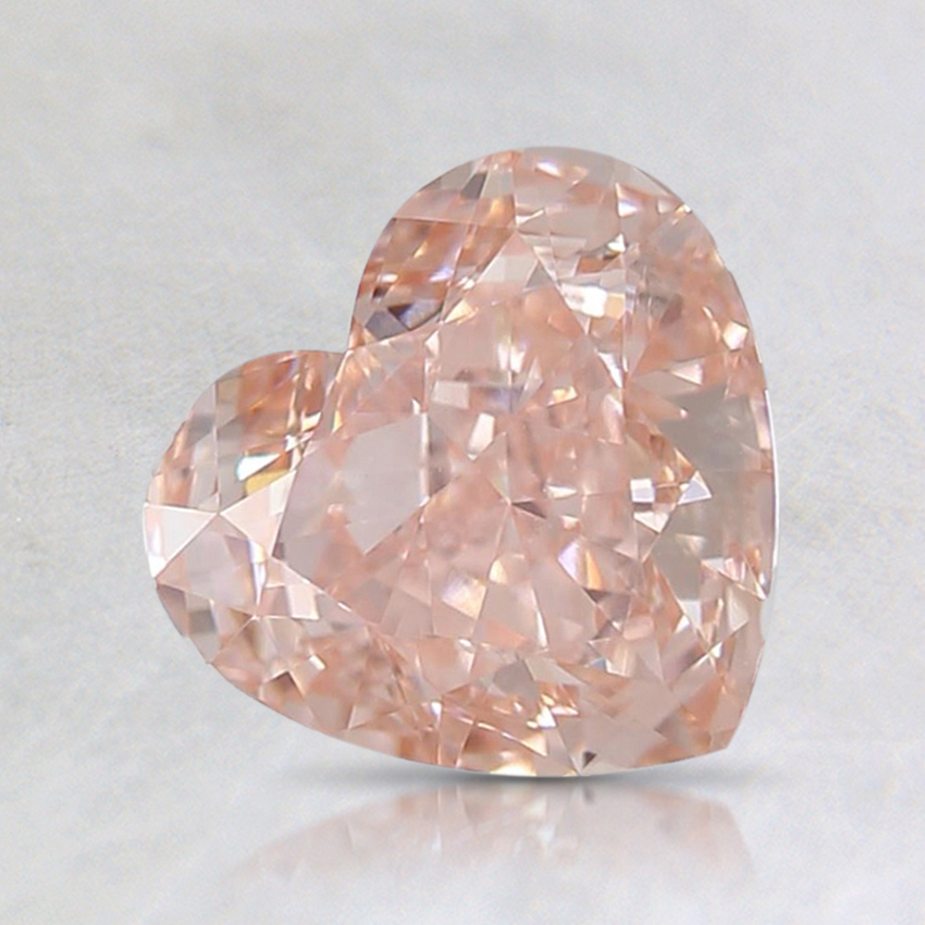 1.09 Ct. Fancy Intense Orangy Pink Heart Lab Created Diamond