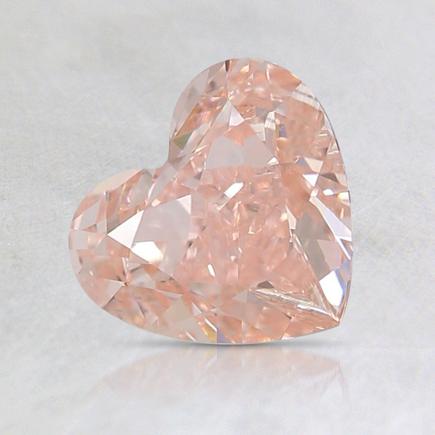 1.22 Ct. Fancy Orangy Pink Heart Lab Created Diamond