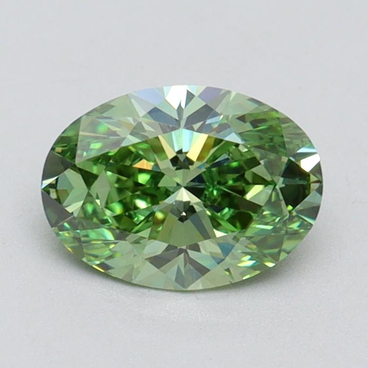 1.01 Ct. Fancy Vivid Green Oval Lab Grown Diamond