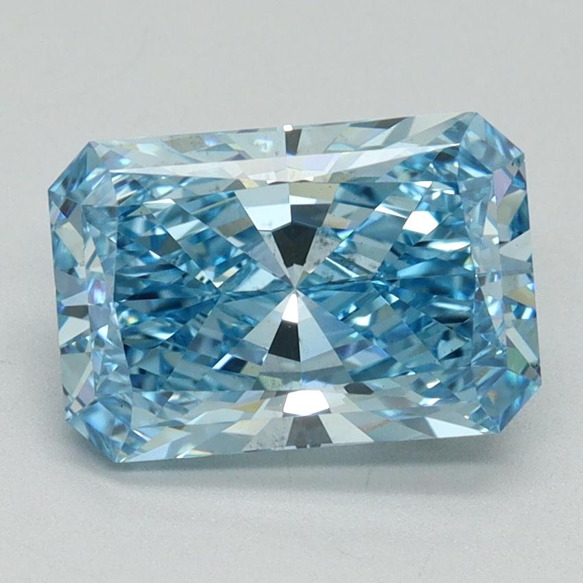 2.54 Ct. Fancy Vivid Blue Radiant Lab Grown Diamond