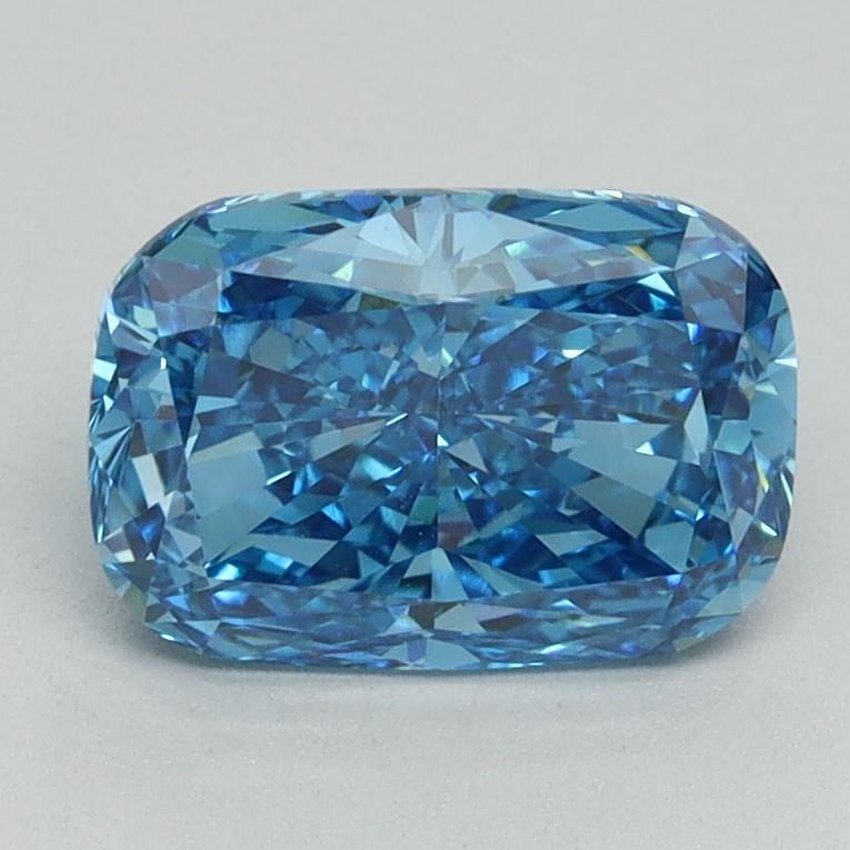 1.66 Ct. Fancy Vivid Blue Cushion Lab Grown Diamond