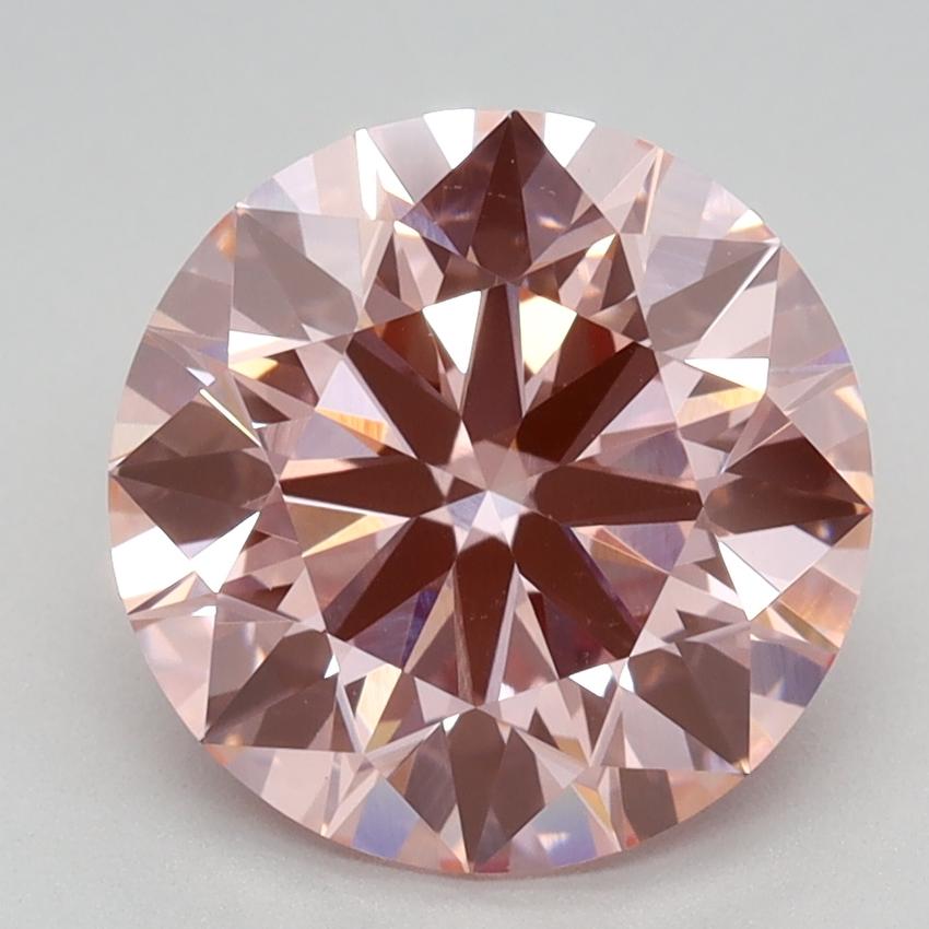 2.60 Ct. Fancy Vivid Pink Round Lab Grown Diamond