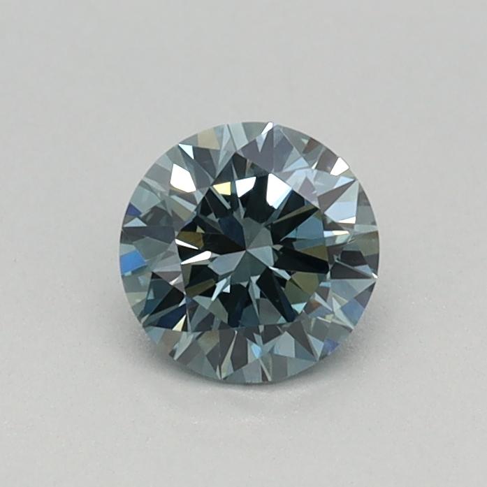 0.33 Ct. Fancy Intense Greenish Blue Round Lab Grown Diamond