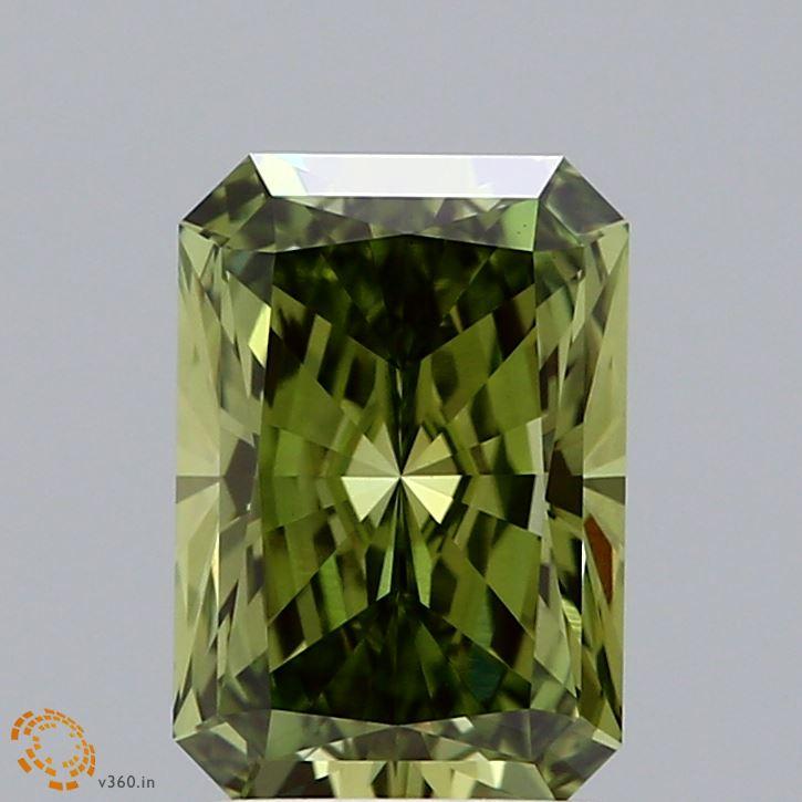 2.02 Ct. Fancy Vivid Green Radiant Lab Grown Diamond