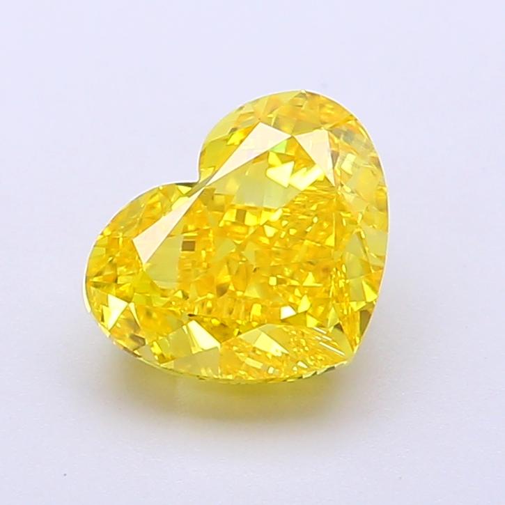 2.03 Ct. Fancy Vivid Yellow Heart Lab Grown Diamond