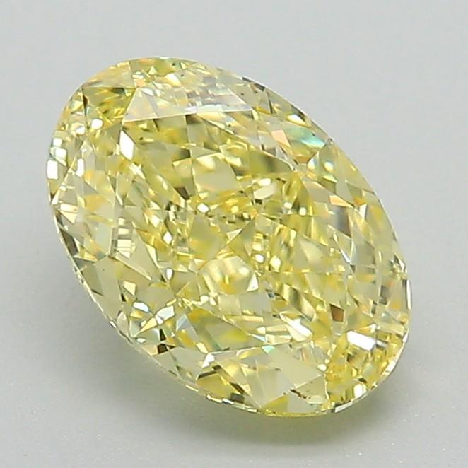 1.57 Ct. Fancy Intense Yellow Oval Lab Grown Diamond