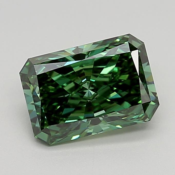 2.34 Ct. Fancy Vivid  Green Radiant Lab Grown Diamond