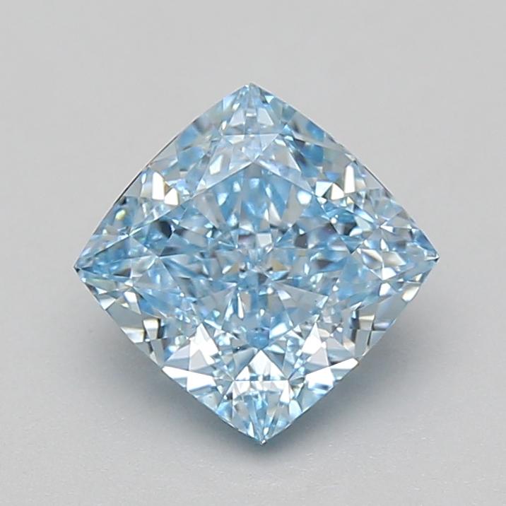 2.06 Ct. Fancy Vivid Blue Cushion Lab Grown Diamond