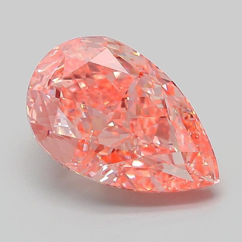 4.15 Ct. Fancy Vivid Pink Pear Lab Grown Diamond