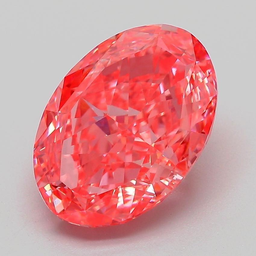 4.36 Ct. Fancy Vivid Pink Oval Lab Grown Diamond