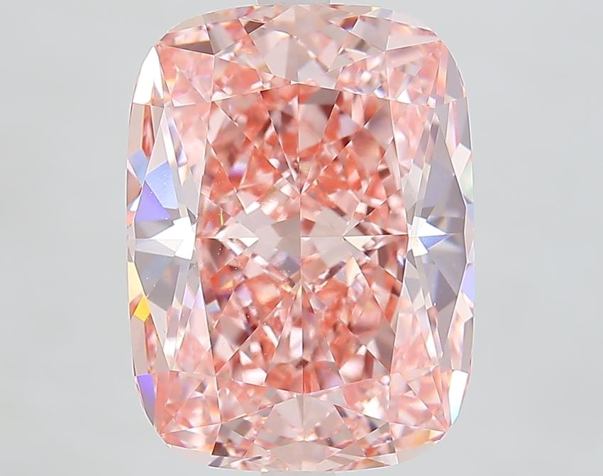 7.05 Ct. Fancy Vivid Pink Cushion Lab Grown Diamond