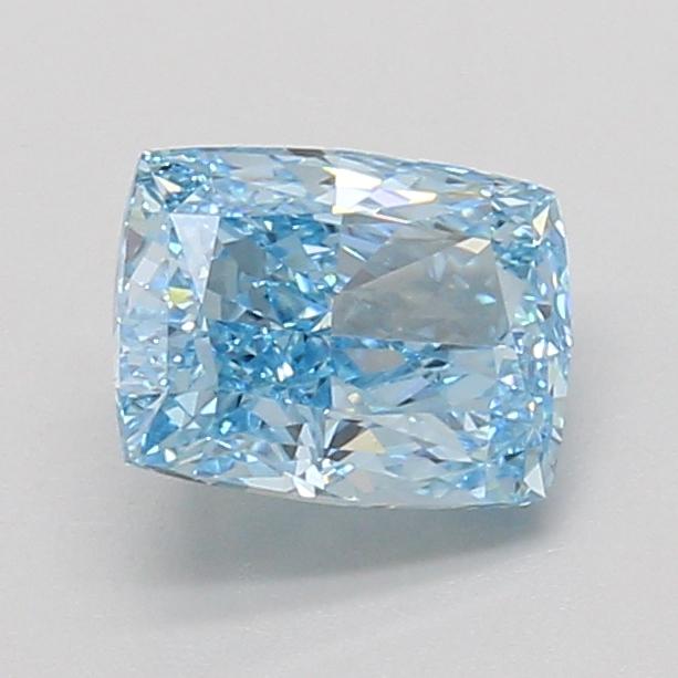 1.52 Ct. Fancy Vivid Blue Cushion Lab Grown Diamond