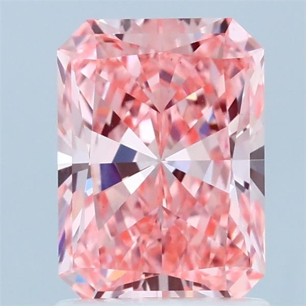1.52 Ct. Fancy Vivid Pink Radiant Lab Grown Diamond