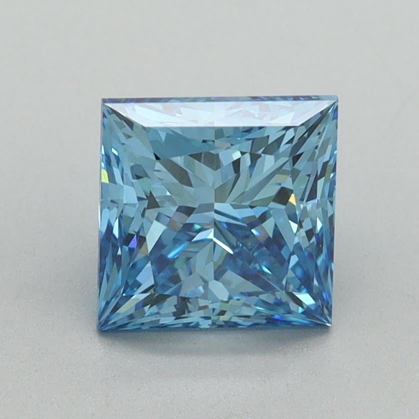 1.74 Ct. Fancy Vivid Blue Princess Lab Grown Diamond