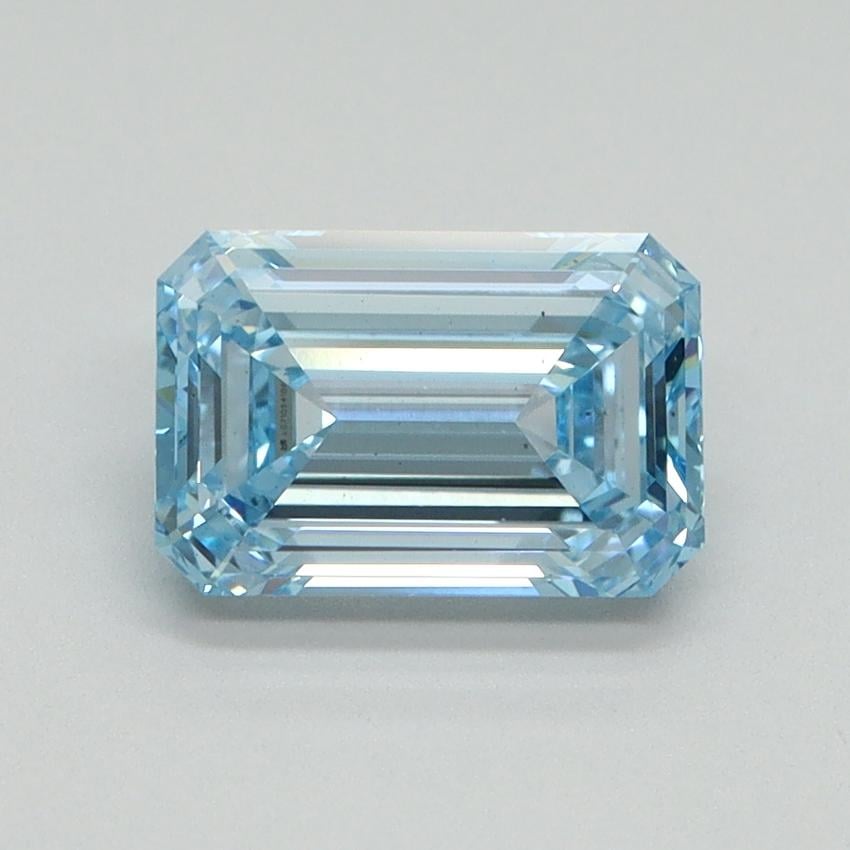 1.51 Ct. Fancy Vivid Blue Emerald Lab Grown Diamond