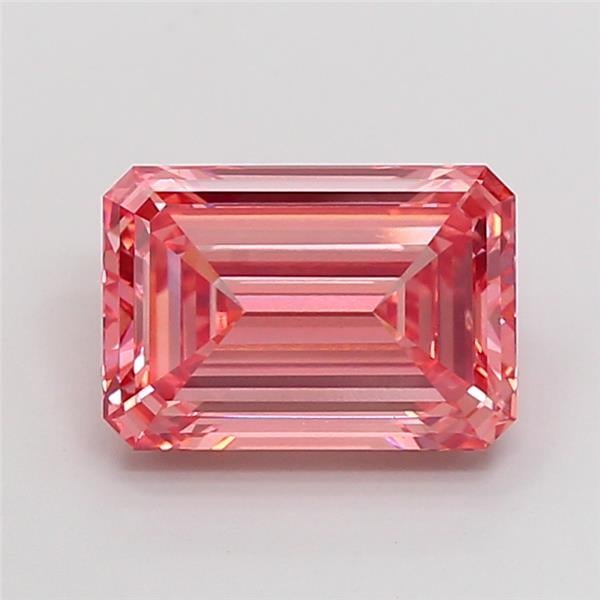 4.85 Ct. Fancy Vivid  Pink Emerald Lab Grown Diamond