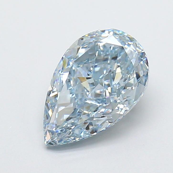 2.87 Ct. Fancy Intense  Blue Pear Lab Grown Diamond