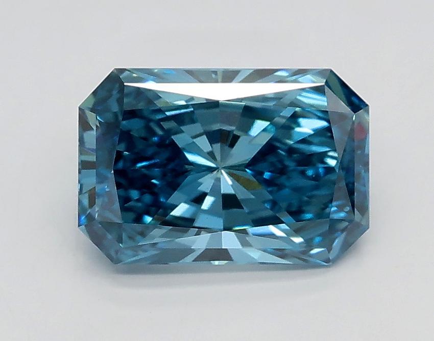 1.21 Ct. Fancy Vivid Blue Radiant Lab Grown Diamond