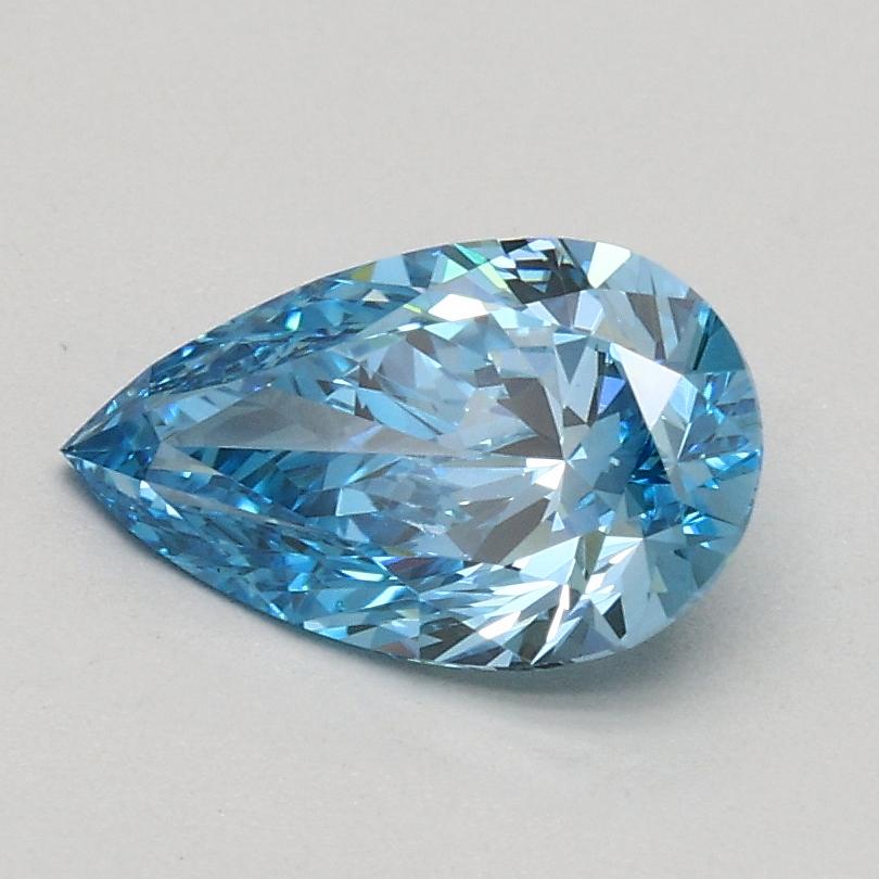 0.74 Ct. Fancy Vivid Blue Pear Lab Grown Diamond