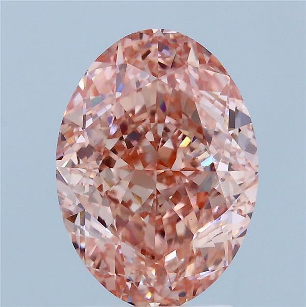 3.57 Ct. Fancy Vivid Pink Oval Lab Grown Diamond