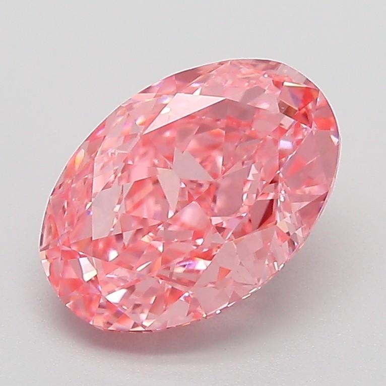 2.09 Ct. Fancy Vivid Pink Oval Lab Grown Diamond