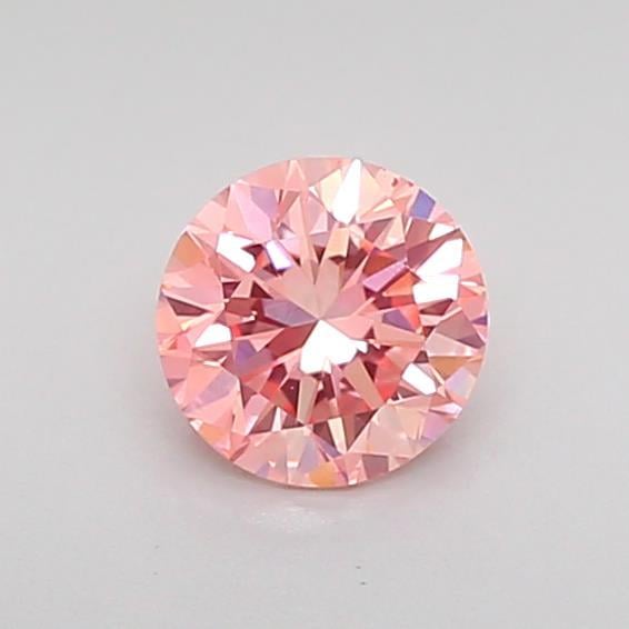 0.49 Ct. Fancy Vivid Pink Round Lab Grown Diamond