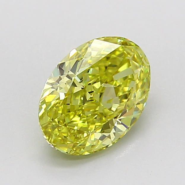 1.03 Ct. Fancy Intense Yellow Oval Lab Grown Diamond