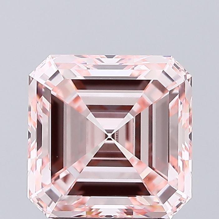 2.76 Ct. Fancy Intense Pink Asscher Lab Grown Diamond