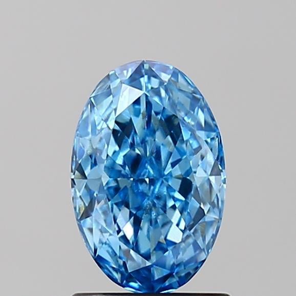 1.01 Ct. Fancy Vivid Blue Oval Lab Grown Diamond