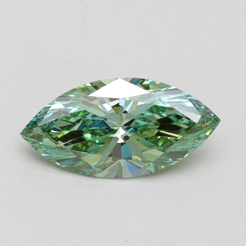1.05 Ct. Fancy Vivid Green Marquise Lab Grown Diamond
