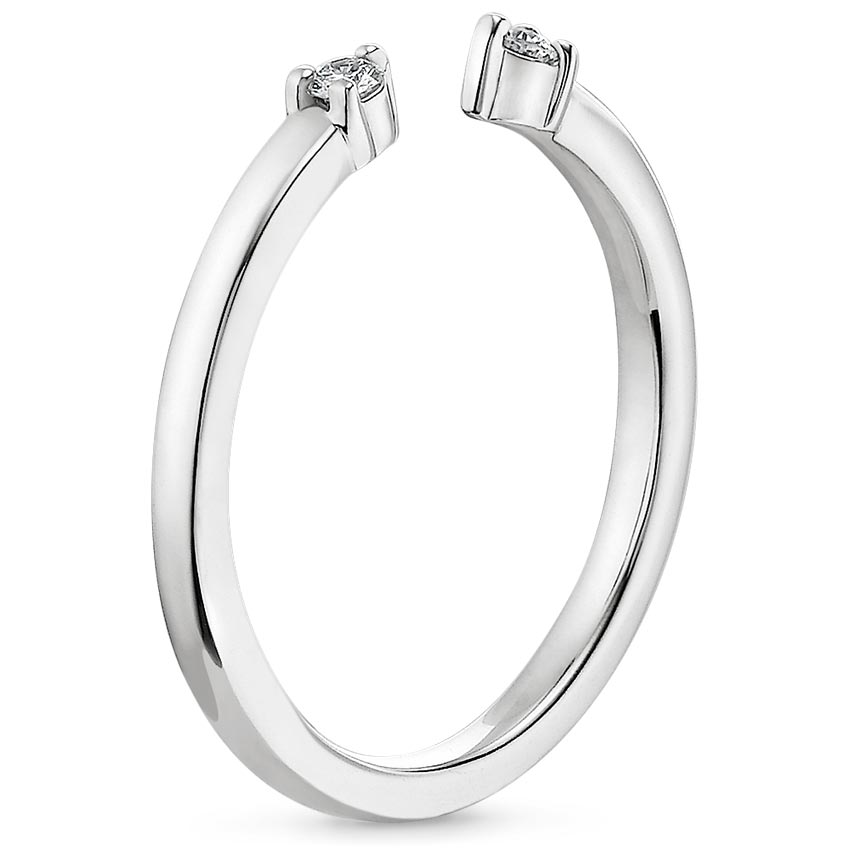 Platinum Wren Diamond Open Ring, large side view