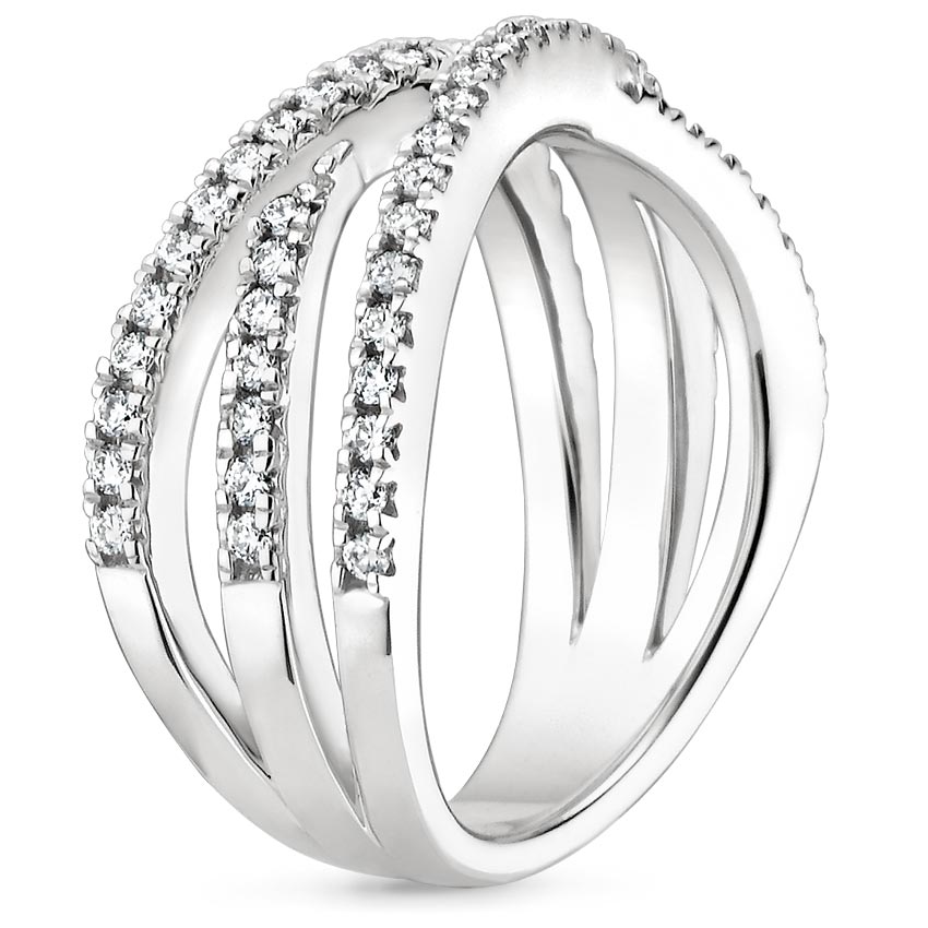 Entwined Bisou Diamond Ring (1/2 ct. tw.) in 18K White Gold