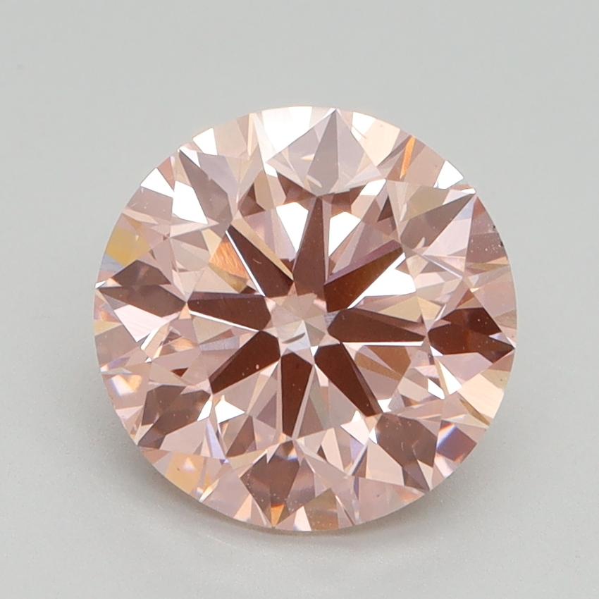 2.50 Ct. Fancy Intense Pink Round Lab Grown Diamond