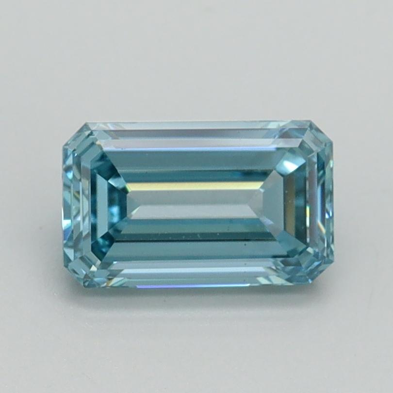 1.00 Ct. Fancy Intense Greenish Blue Emerald Lab Grown Diamond