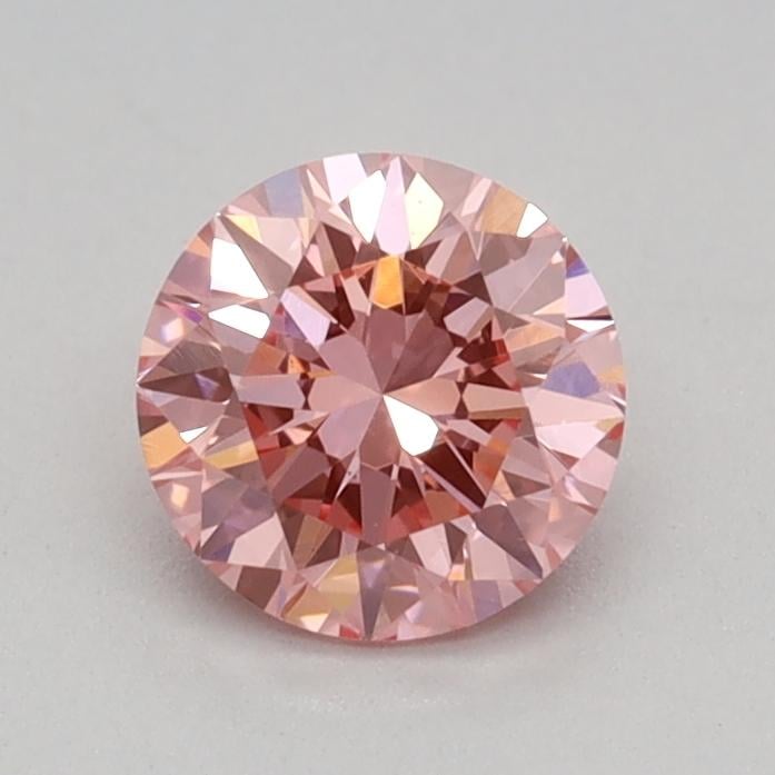 0.40 Ct. Fancy Vivid Pink Round Lab Grown Diamond