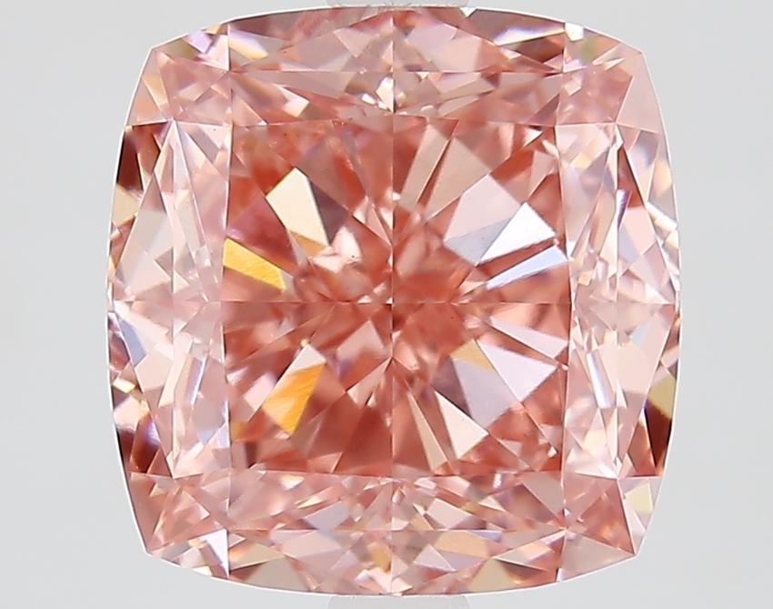 3.83 Ct. Fancy Vivid Pink Cushion Lab Grown Diamond