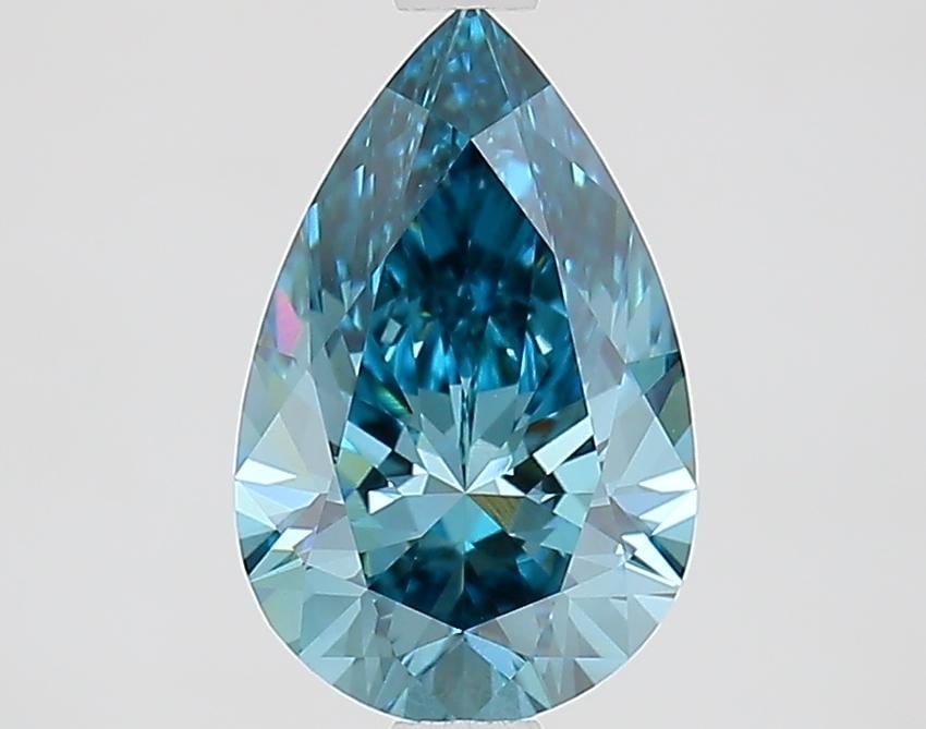 1.63 Ct. Fancy Vivid Blue Pear Lab Grown Diamond
