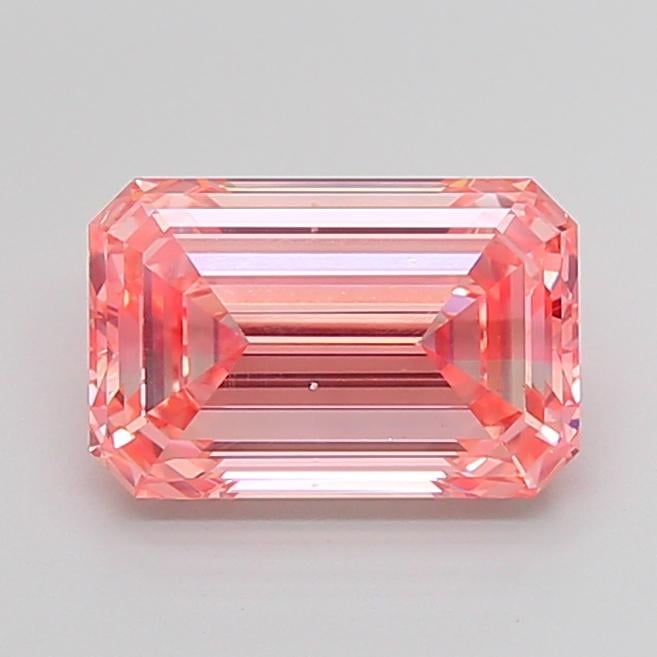 4.09 Ct. Fancy Vivid Pink Emerald Lab Grown Diamond