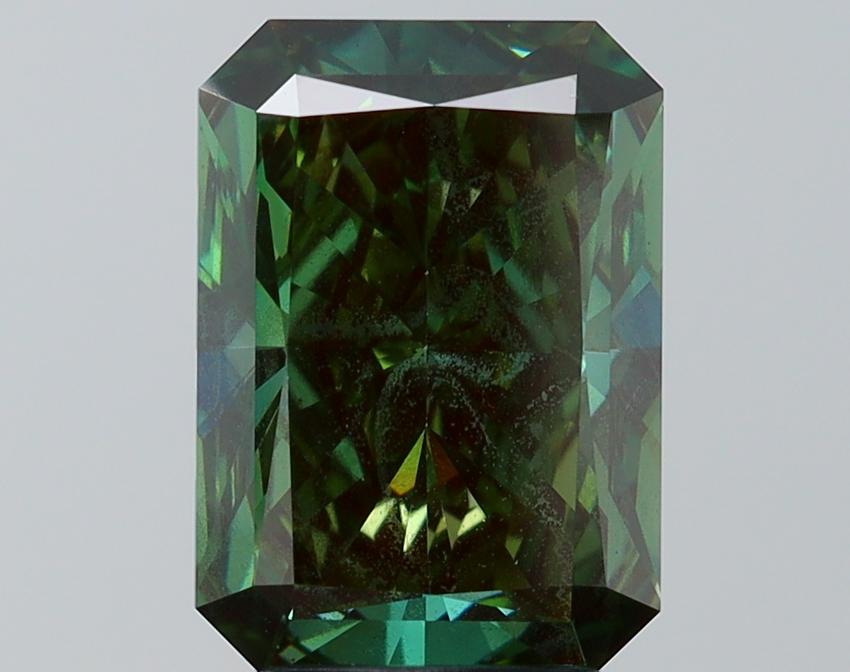 4.08 Ct. Fancy Deep Green Radiant Lab Grown Diamond